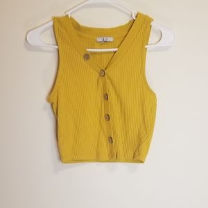 Yellow crop top